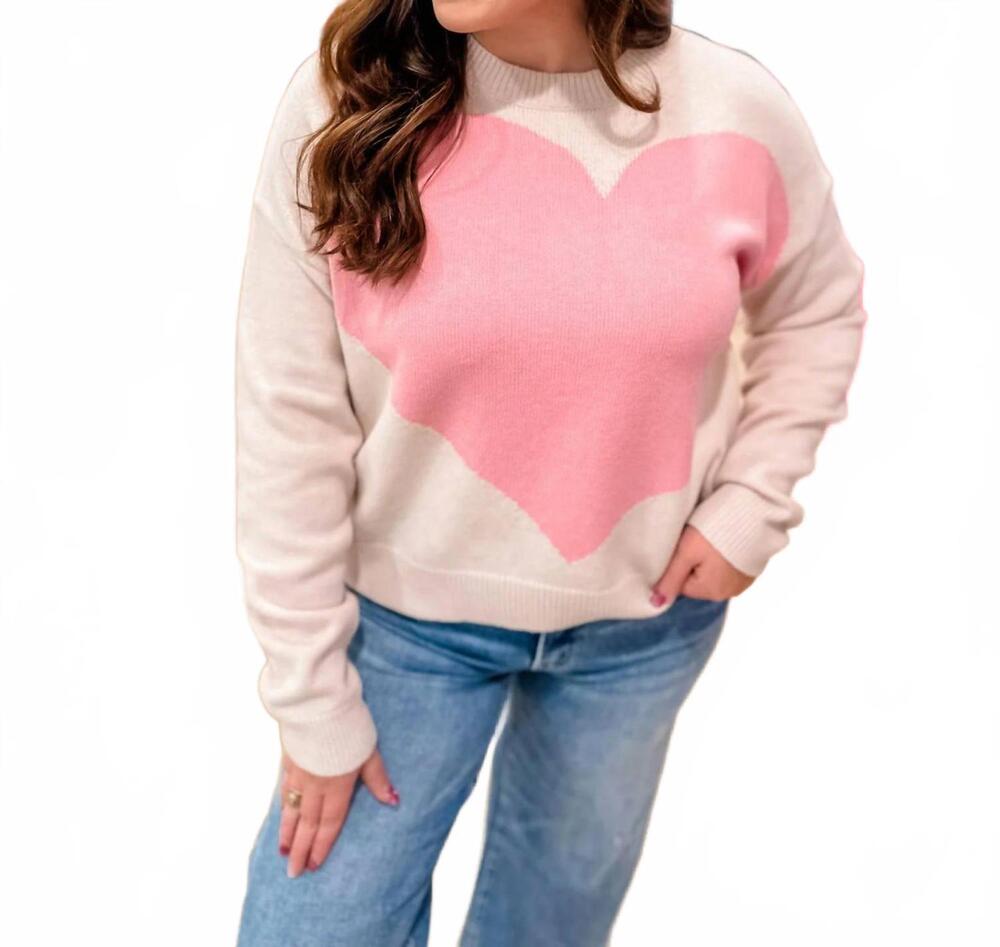 NEW PINCH cupid’s charm sweater in light pink